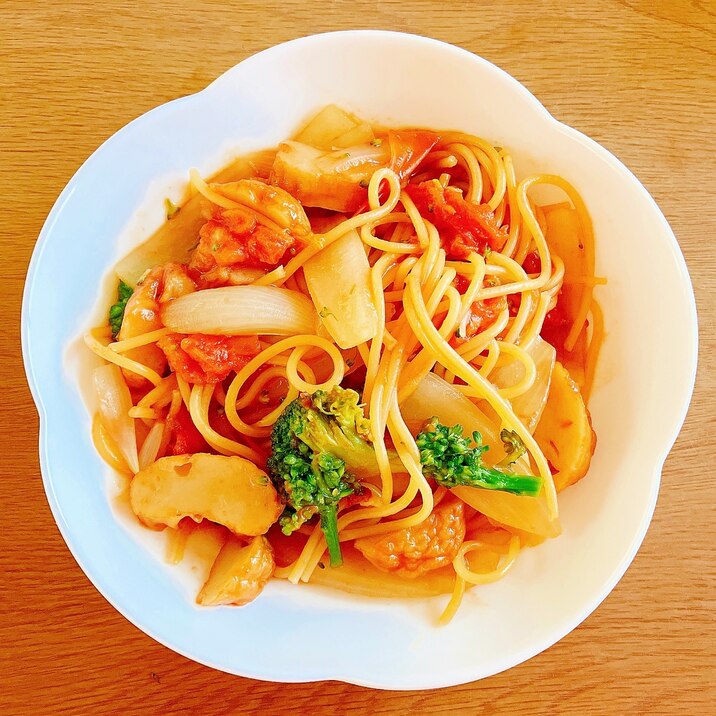 ワンパン和風トマトパスタ